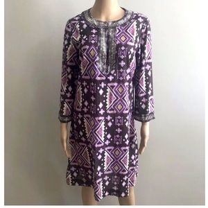 NWOT BEAUTIFUL / FLATTERING Tory Burch Tunic Dress Size 8 🤍💜🤍
